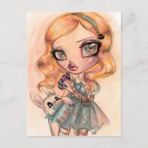 Carte Postale Boire moi - Alice au pays des merveilles par Natas