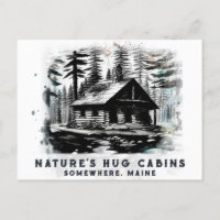 *~* Bois Cabine Sketched Art AP49 Noir Blanc
