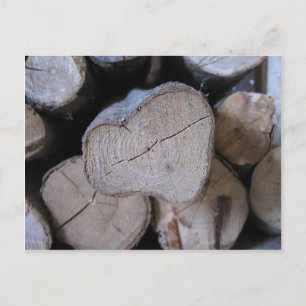 Carte Postale Bois de coeur