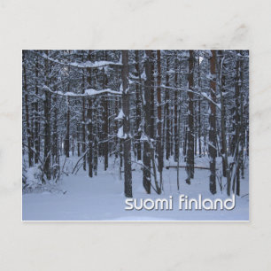 Carte Postale Bois d'hiver de Suomi Finlande