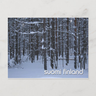 Carte Postale Bois d'hiver de Suomi Finlande