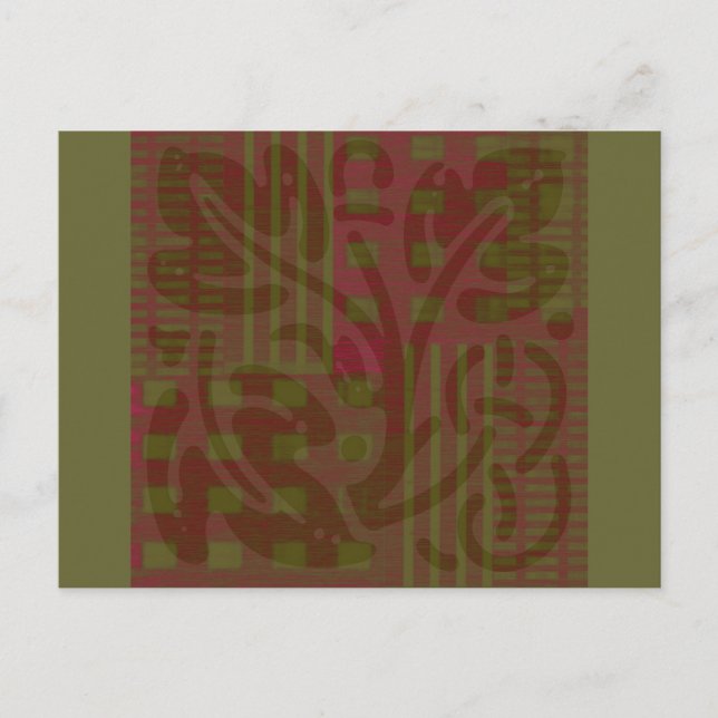 Carte Postale bois d'olive de canneberge Inspiration celtique (Devant)