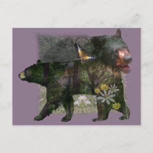 Carte Postale Bois d'ours noir à l'intérieur
