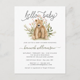 Carte Postale Bois du printemps   Invitation Baby shower