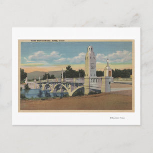 Carte Postale Boise, ID - Vue du pont de la rivière Boise