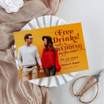 Boissons Gratuites Drôle Mariage Formel Enregistre
