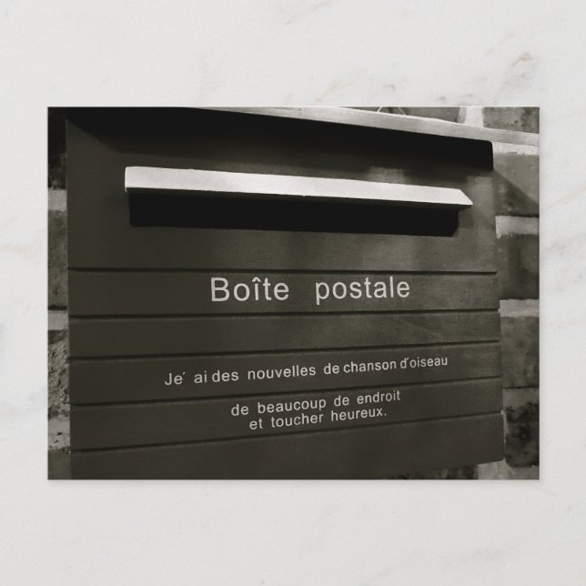 Carte Postale Boite (Devant)