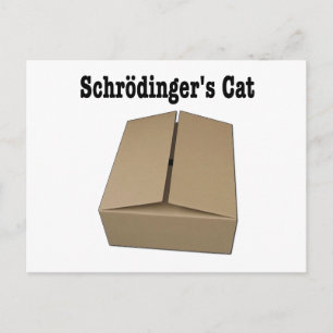 Carte Postale Boîte à chat de Schrodinger