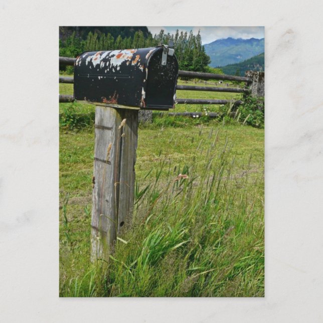 Carte Postale Boîte aux lettres en métal style pays (Devant)