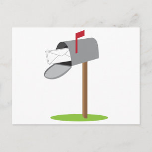 Carte Postale Boîte aux lettres et lettre