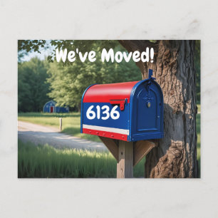 Carte Postale Boîte aux lettres personnalisée Nous avons déplacé