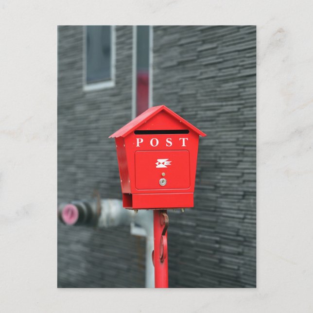 CARTE POSTALE BOÎTE AUX LETTRES ROUGE POSTCROSSING (Devant)