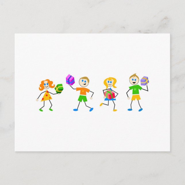 Carte Postale Boîte cadeau pour enfants (Devant)