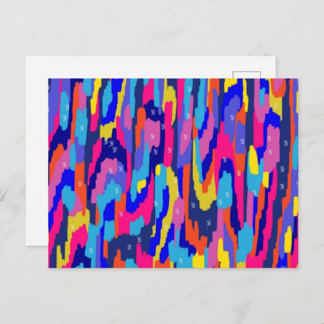 Carte Postale Boîte de coloriage Abstraite (Devant / Derrière)