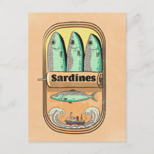 Carte Postale Boîte de sardines