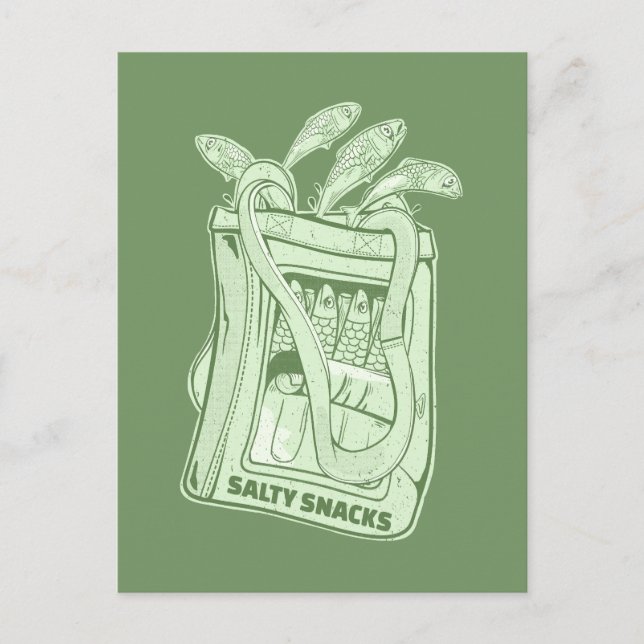 Carte Postale Boîte de sardines snack salé (Devant)