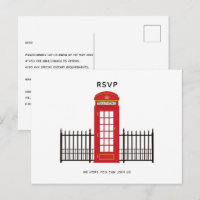 Boîte de téléphone rouge RSVP