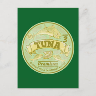 Carte Postale Boîte de thon pop art poisson en conserve
