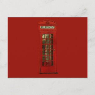 Carte Postale Boîte téléphonique rouge vintage
