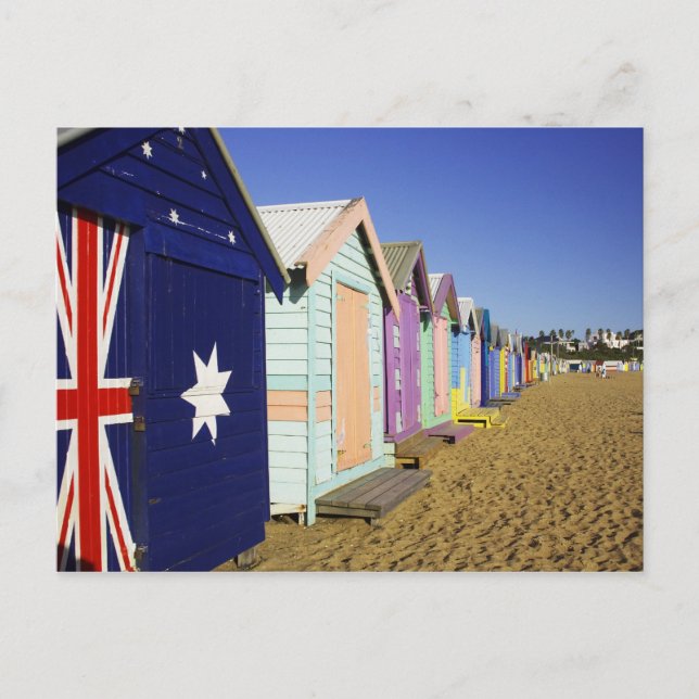 Carte Postale Boîtes de bain, Middle Brighton Beach, Port (Devant)