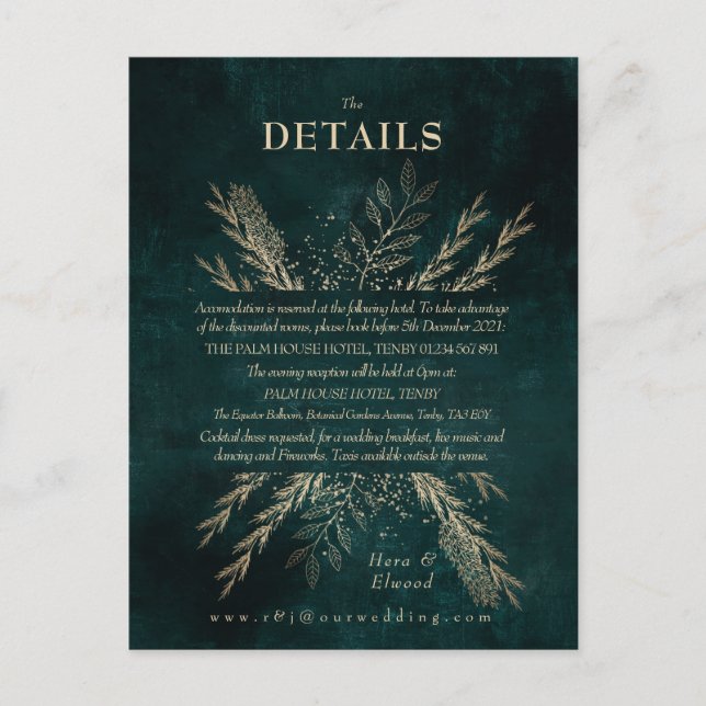 Carte Postale Boîtier Détails de la prairie dorée (Devant)