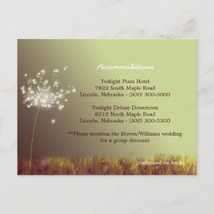 Carte Postale Boîtier d'hébergement Mariage Dandelion