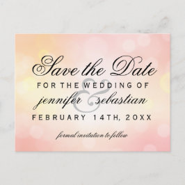 Carte Postale Bokeh Bokeh Mariage clair rose glamour