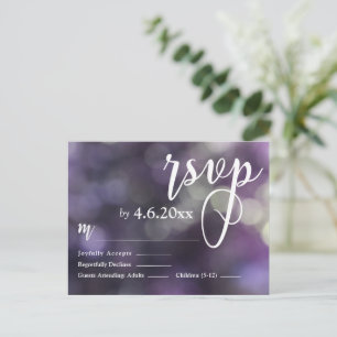 Carte Postale Bokeh clair et typographie 32 RSVP