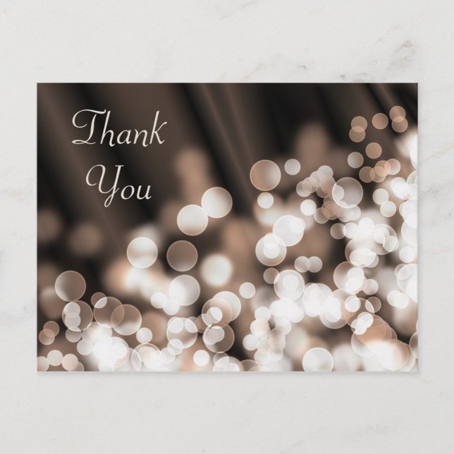 Carte Postale Bokeh effet texture.Merci. (Devant)