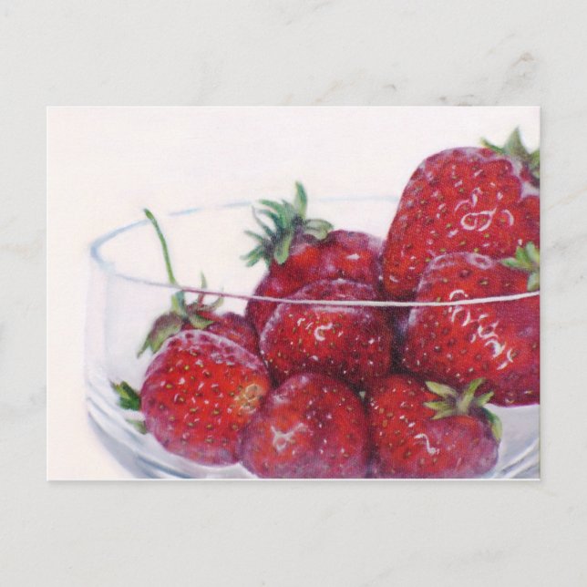 Carte Postale Bol de fraises (Devant)