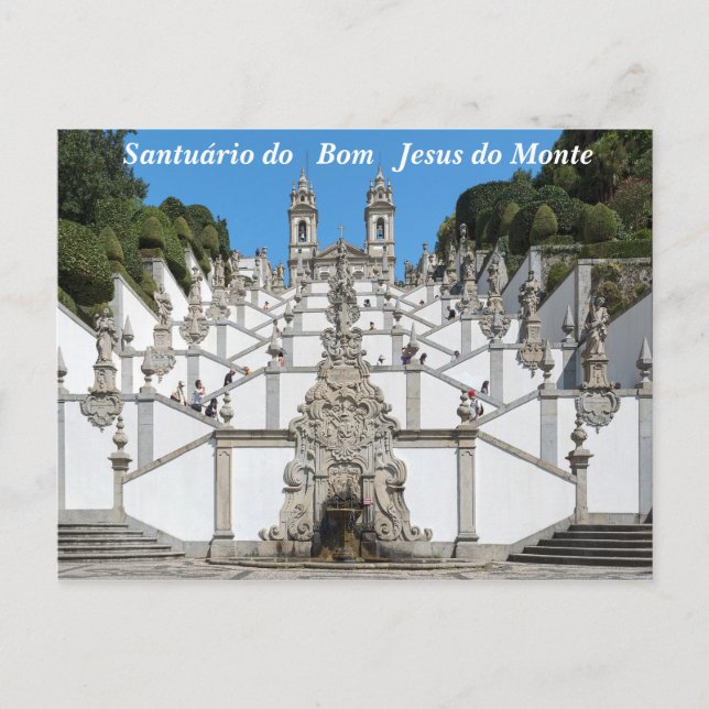 Carte Postale Bom Jesus do Monte. (Devant)
