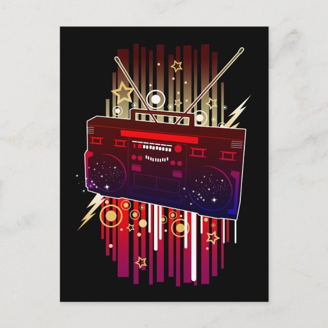 Carte Postale Bombe Boombox (Devant)