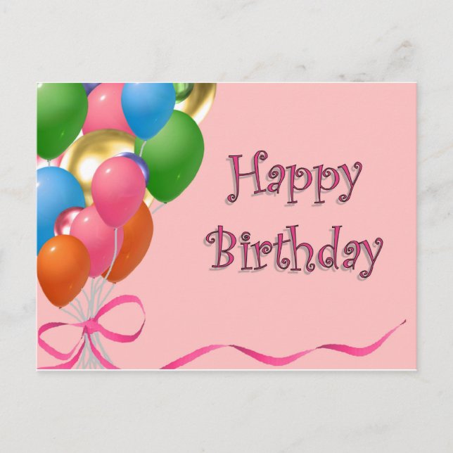 Carte Postale Bon Anniversaire (Devant)