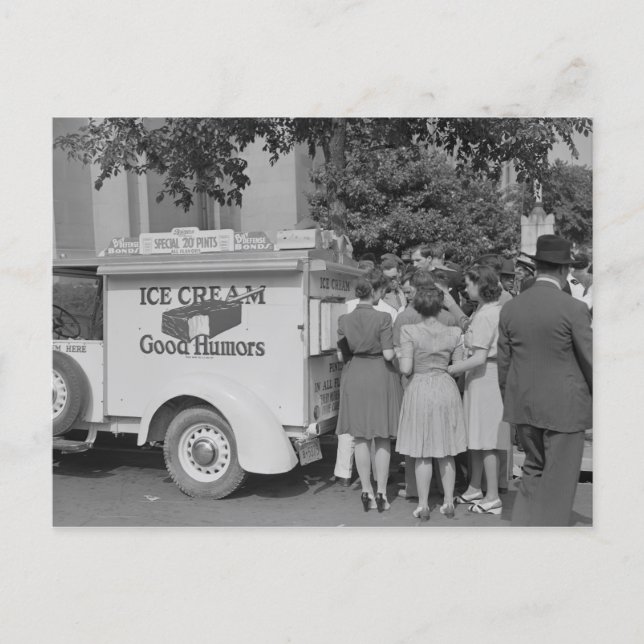 Carte Postale Bon Humour Camion à glace (Devant)