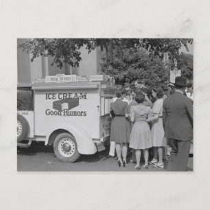Carte Postale Bon Humour Camion de crème glacée