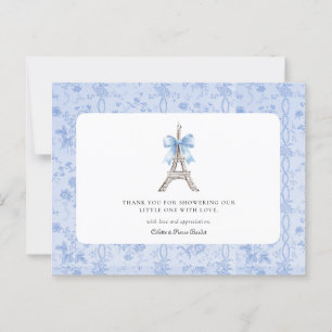 Carte Postale Bon Jour Bebe Romantique Bleu Merci français