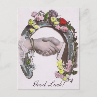 Carte Postale Bon Luck Vintage Horseshoe
