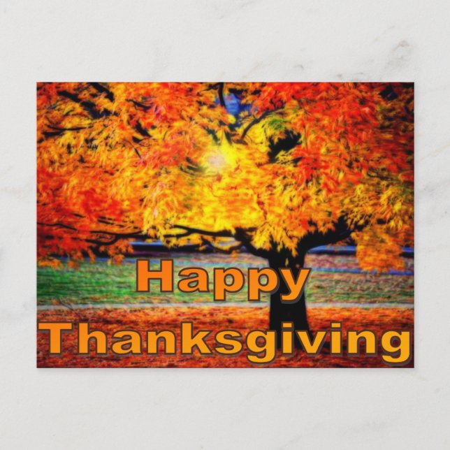Carte postale bon thanksgiving Automne (Devant)