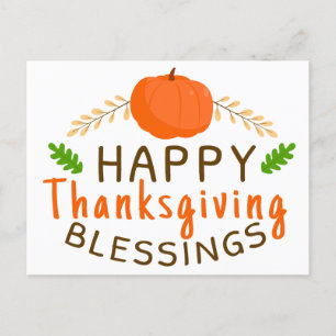 Carte Postale Bon thanksgiving Béni Gratuit Action D'Ami