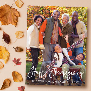 Carte Postale Bon thanksgiving de calligraphie moderne