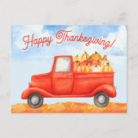 Bon thanksgiving de camions d'affaires de la récol