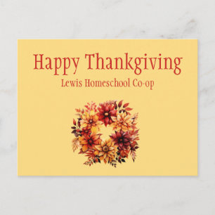 Carte Postale Bon thanksgiving de Homeschool Co op