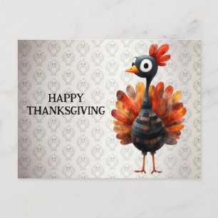 Carte Postale Bon thanksgiving mignon Bébé coloré Turquie