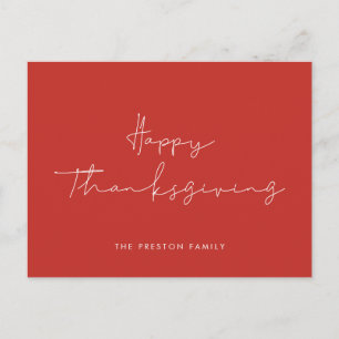 Carte Postale Bon thanksgiving minimaliste
