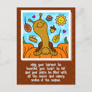 Carte postale Bon thanksgiving Snail