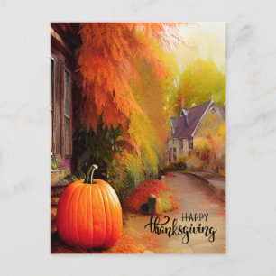 Carte Postale Bon thanksgiving vie calme à la campagne