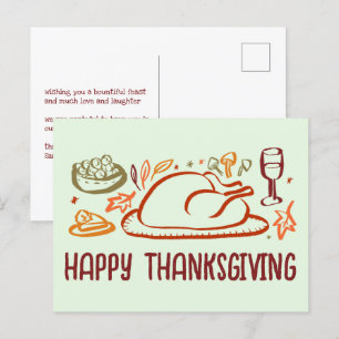 Carte Postale Bon thanksgiving Whimsgiving sur mesure