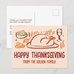 Carte Postale Bon thanksgiving Whimsgiving sur mesure