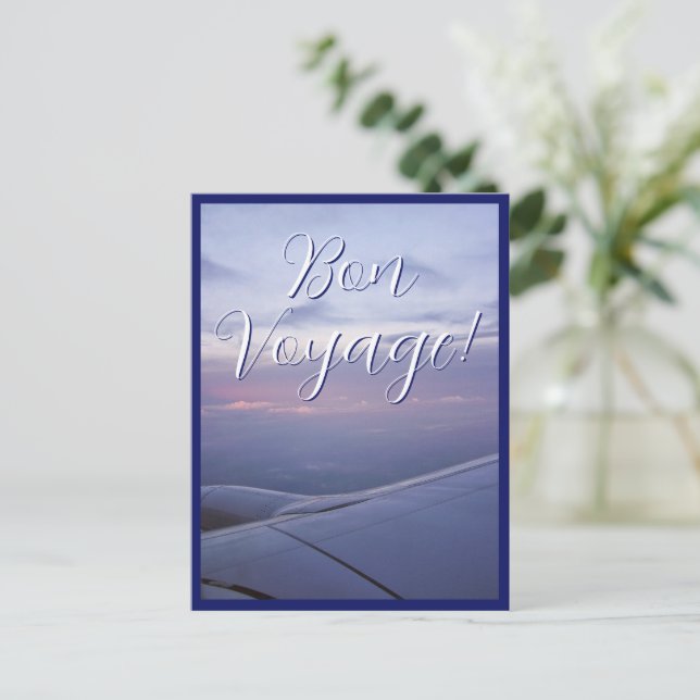 Carte Postale Bon Voyage Fenêtre Siège Voyage (Debout devant)