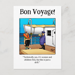 Carte postale Bon Voyage Humour
